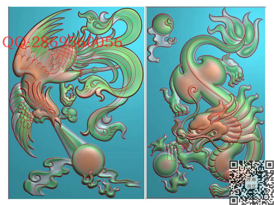 150玉石 龙凤_玉雕龙牌龙凤挂件龙凤牌子46牌精雕图浮雕图